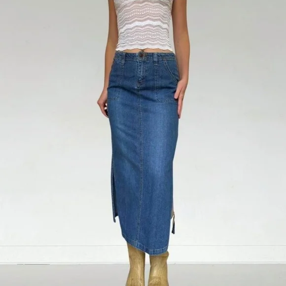 Union Bay Denim Midi/Maxi Skirt Size S - Picture 1 of 5